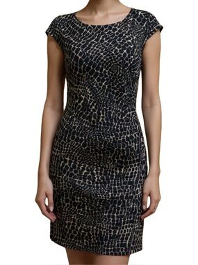 NEW Donna Buchman NWT Side Ruffle PAPRARPTLE Size L Dress